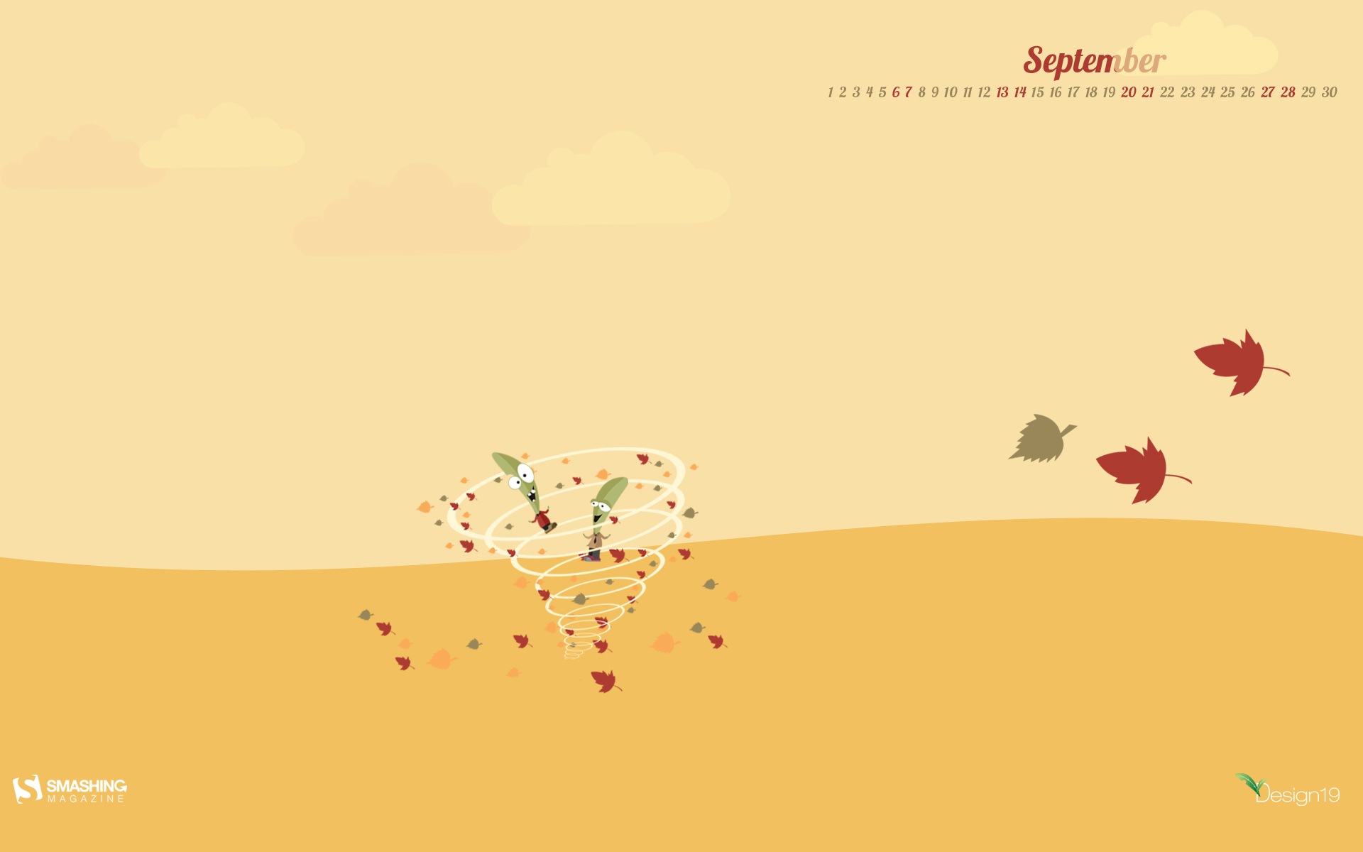 September 2014 Kalender Tapete (2) #9 - 1920x1200