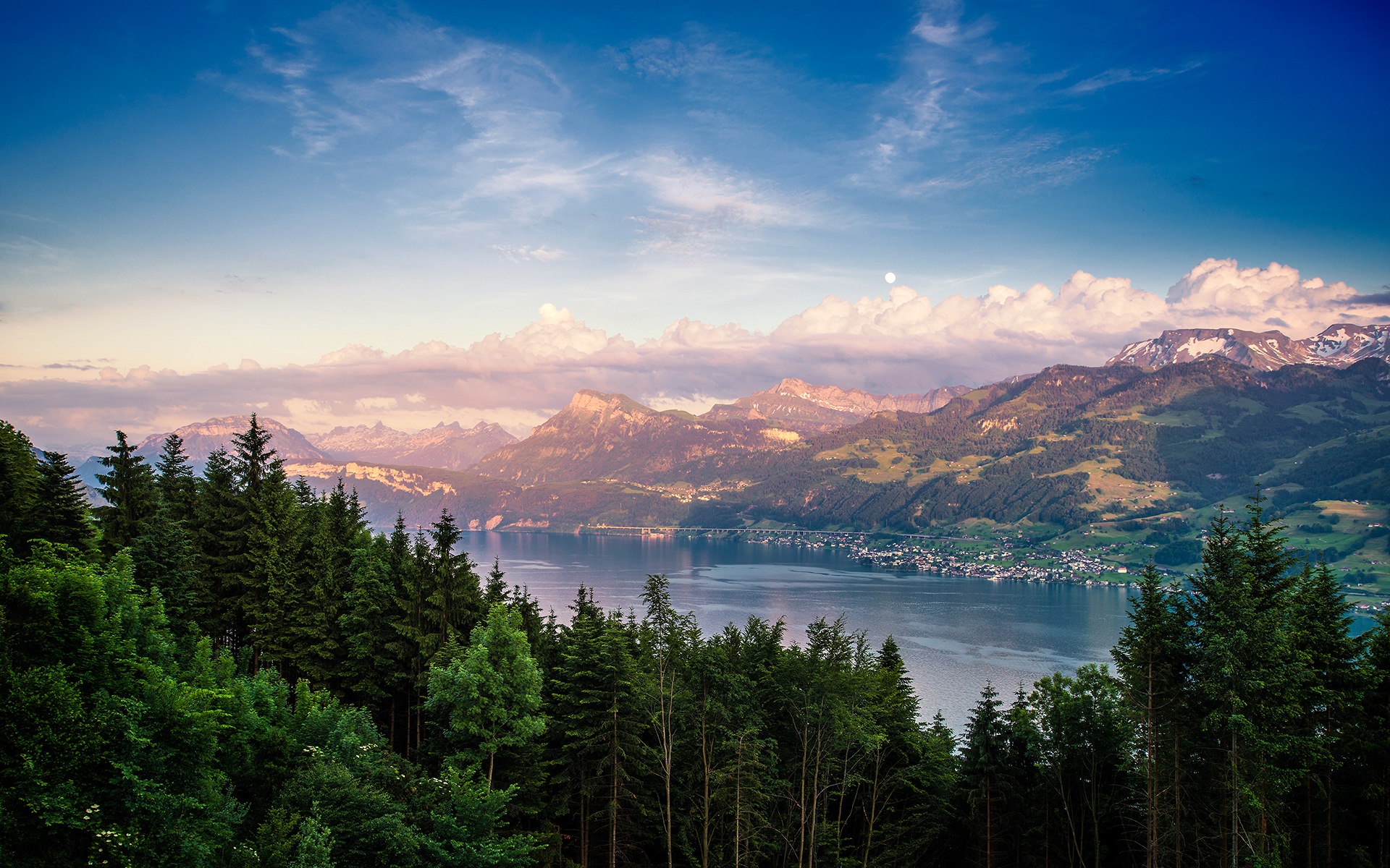 Sonnenschein Waldseen Schönheit der Natur HD Wallpaper #11 - 1920x1200