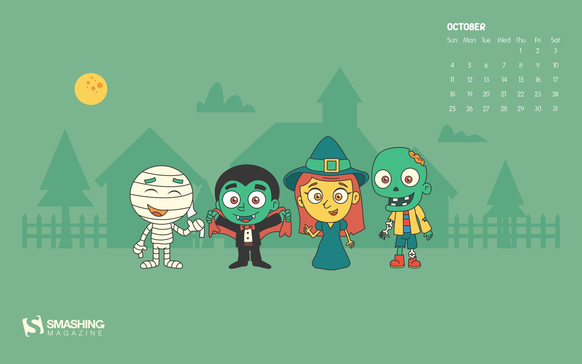 October 2014 Calendar wallpaper (2) #19 - 1920x1200