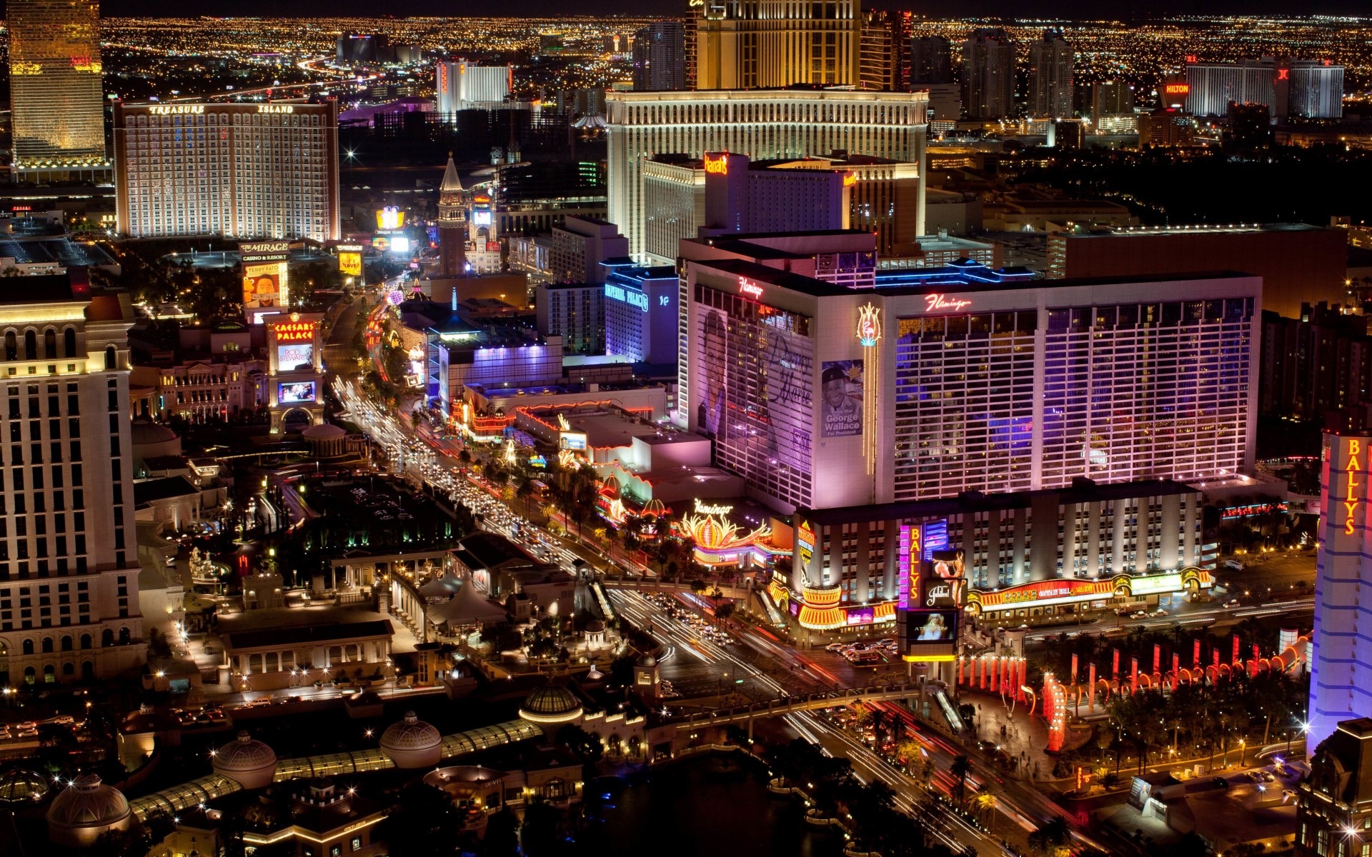 Hermosa noche en fondos de pantalla de alta definición de Las Vegas #15 - 1920x1200
