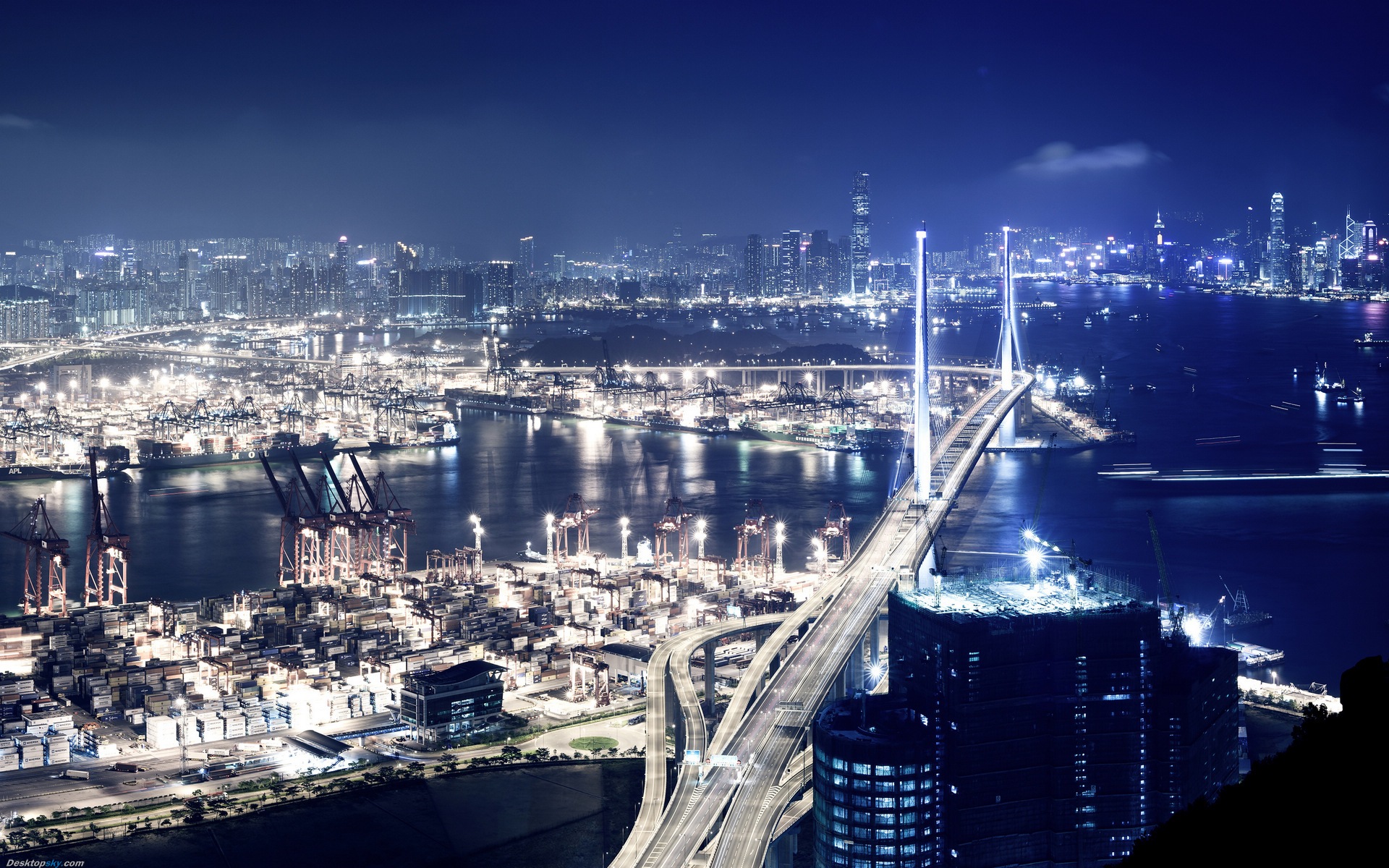 홍콩의 도시 풍경 아름다운 HD 배경 화면 #3 - 1920x1200