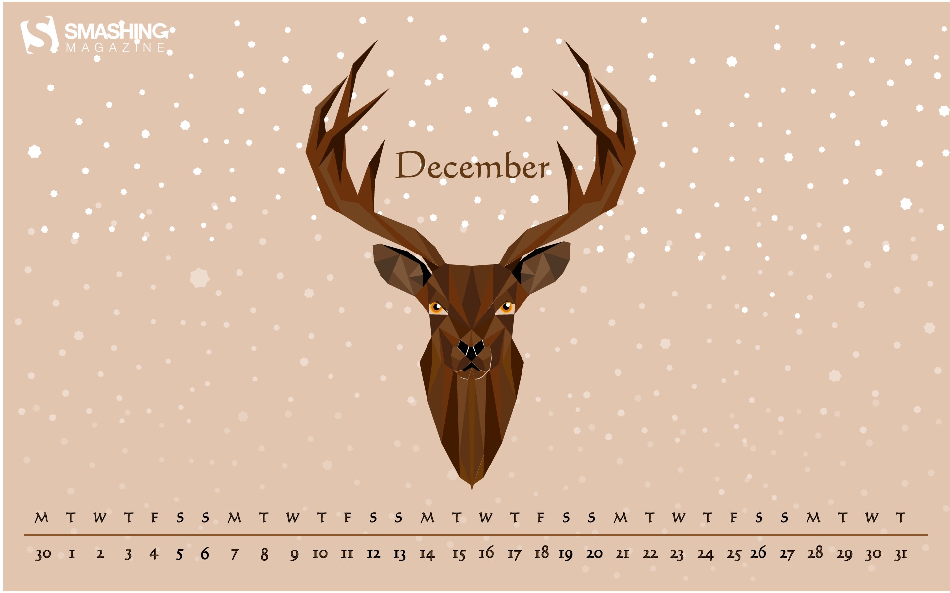 Décembre 2015 Calendrier fond d'écran (2) #13 - 1920x1200