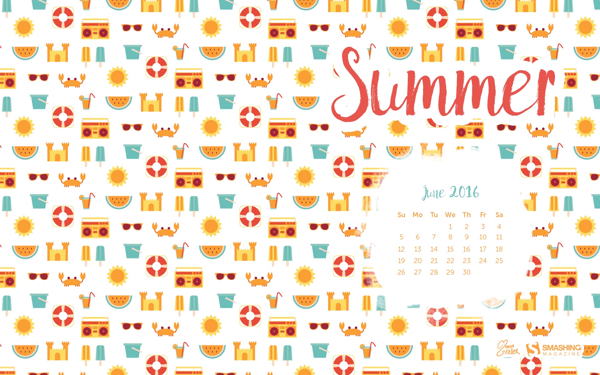 Juni 2016 Kalender Wallpaper (2) #18 - 1920x1200