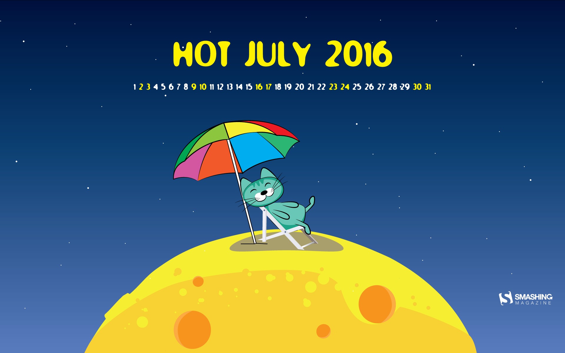 Julio 2016 fondo de pantalla de calendario (2) #19 - 1920x1200