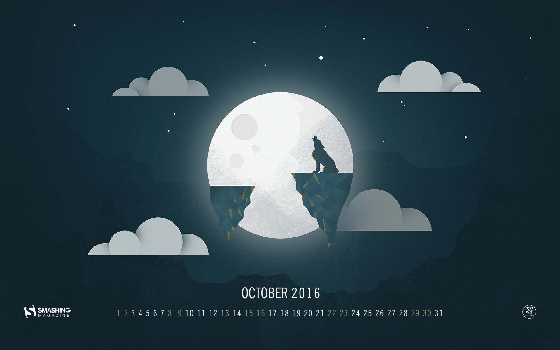 Октябрь 2016 обои календарь (2) #9 - 1920x1200