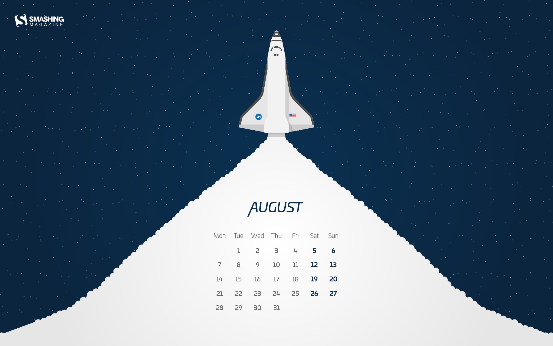 August 2017 Kalender Tapete #13 - 1920x1200