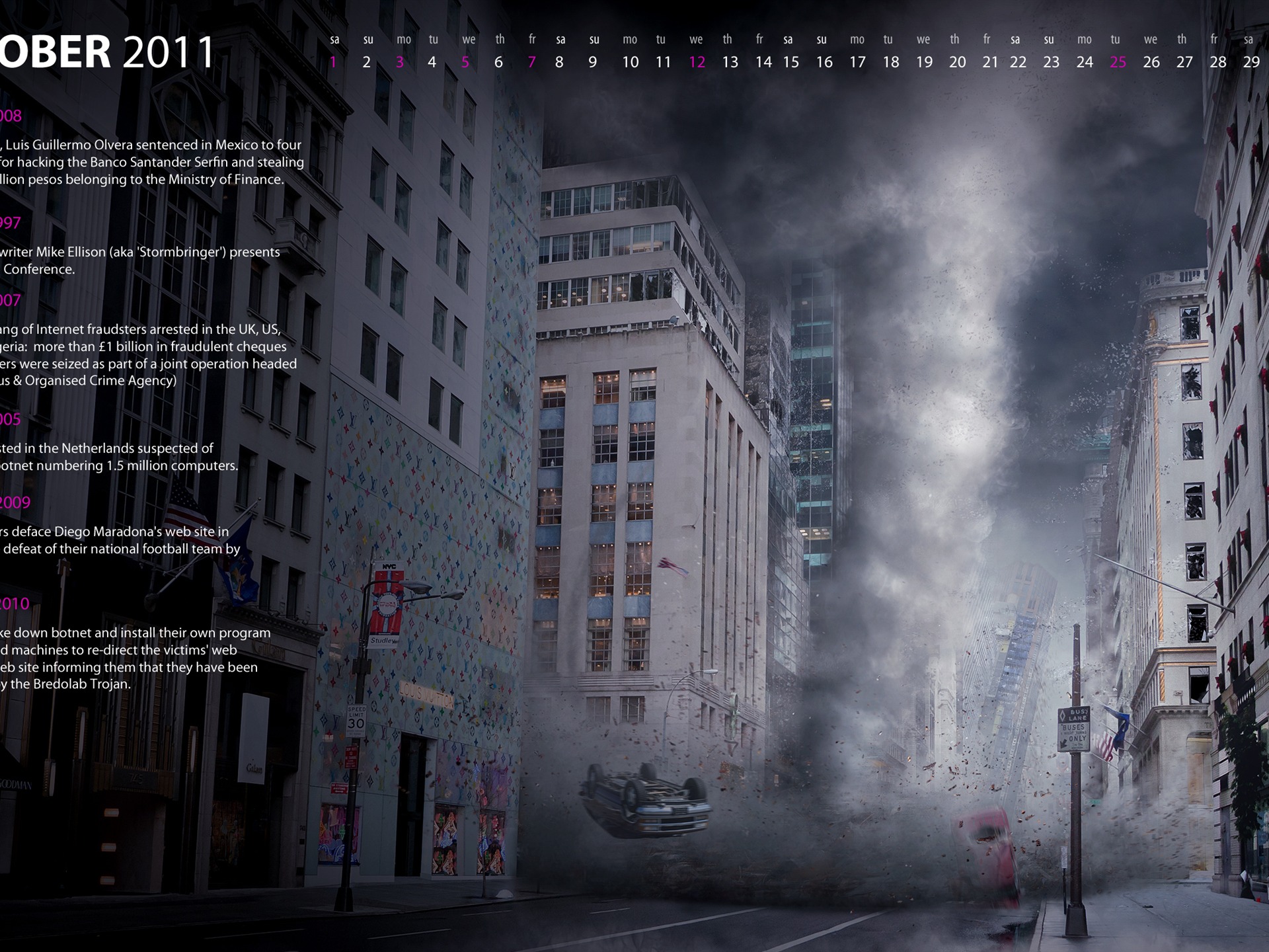 October 2011 Calendar Wallpaper (1) #2 - 1920x1440