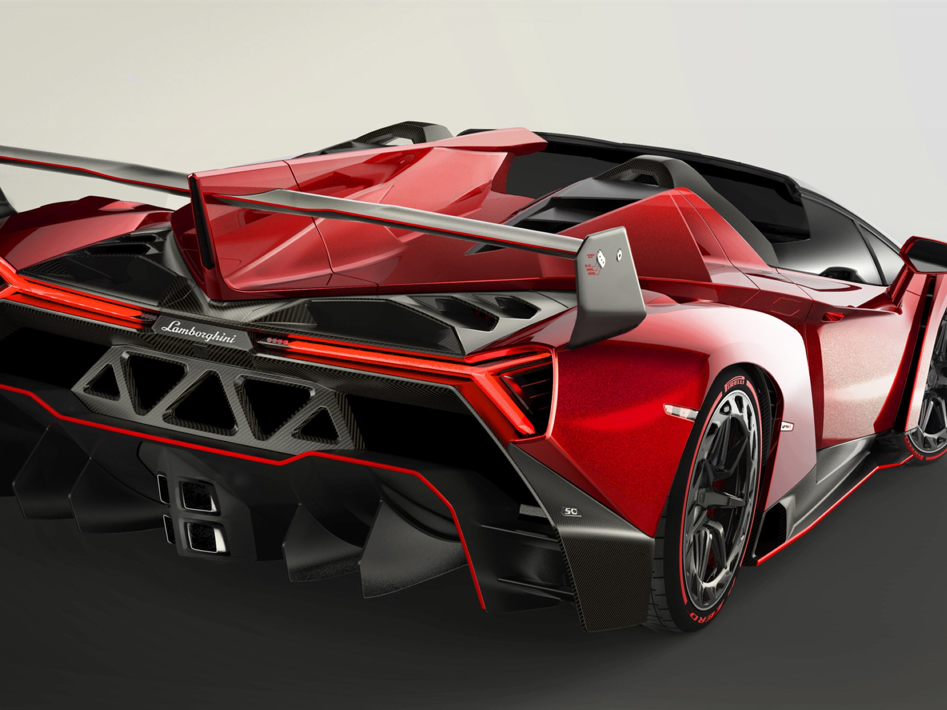 2014 Lamborghini Roadster Veneno красного суперкара HD обои #1 - 1920x1440