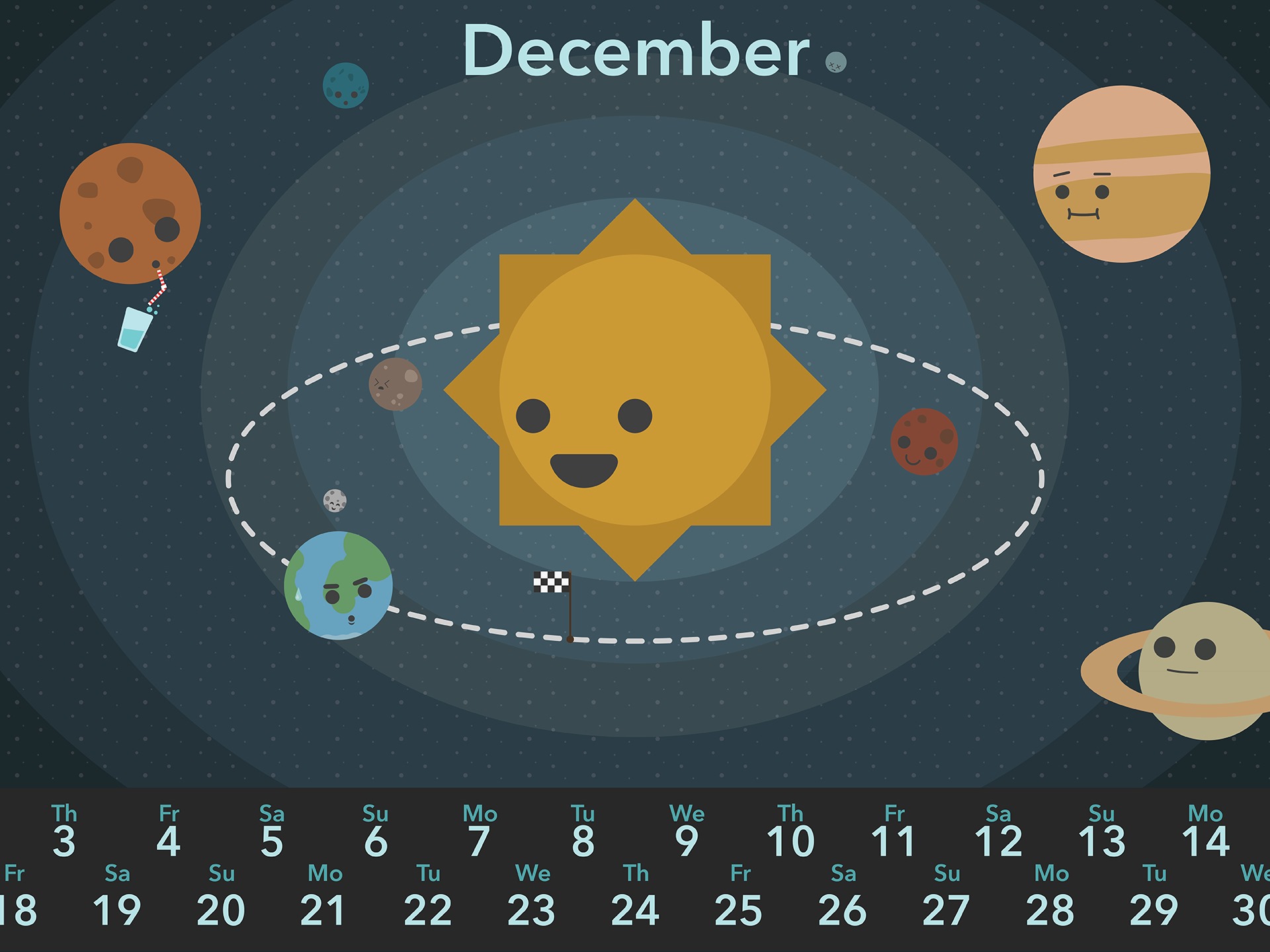Декабрь 2015 Календарь обои (2) #16 - 1920x1440