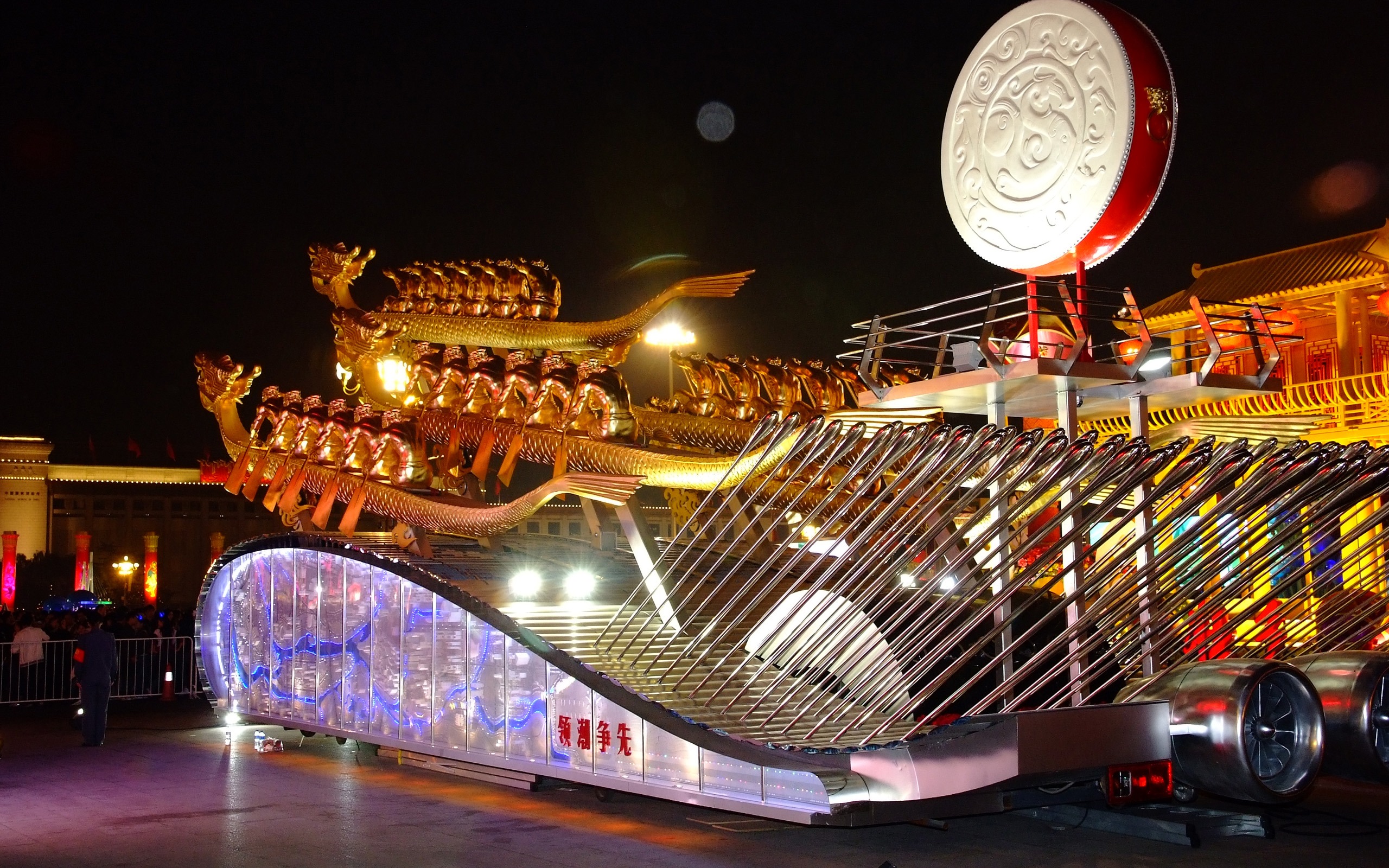 Tiananmen Square colorful night (rebar works) #8 - 2560x1600