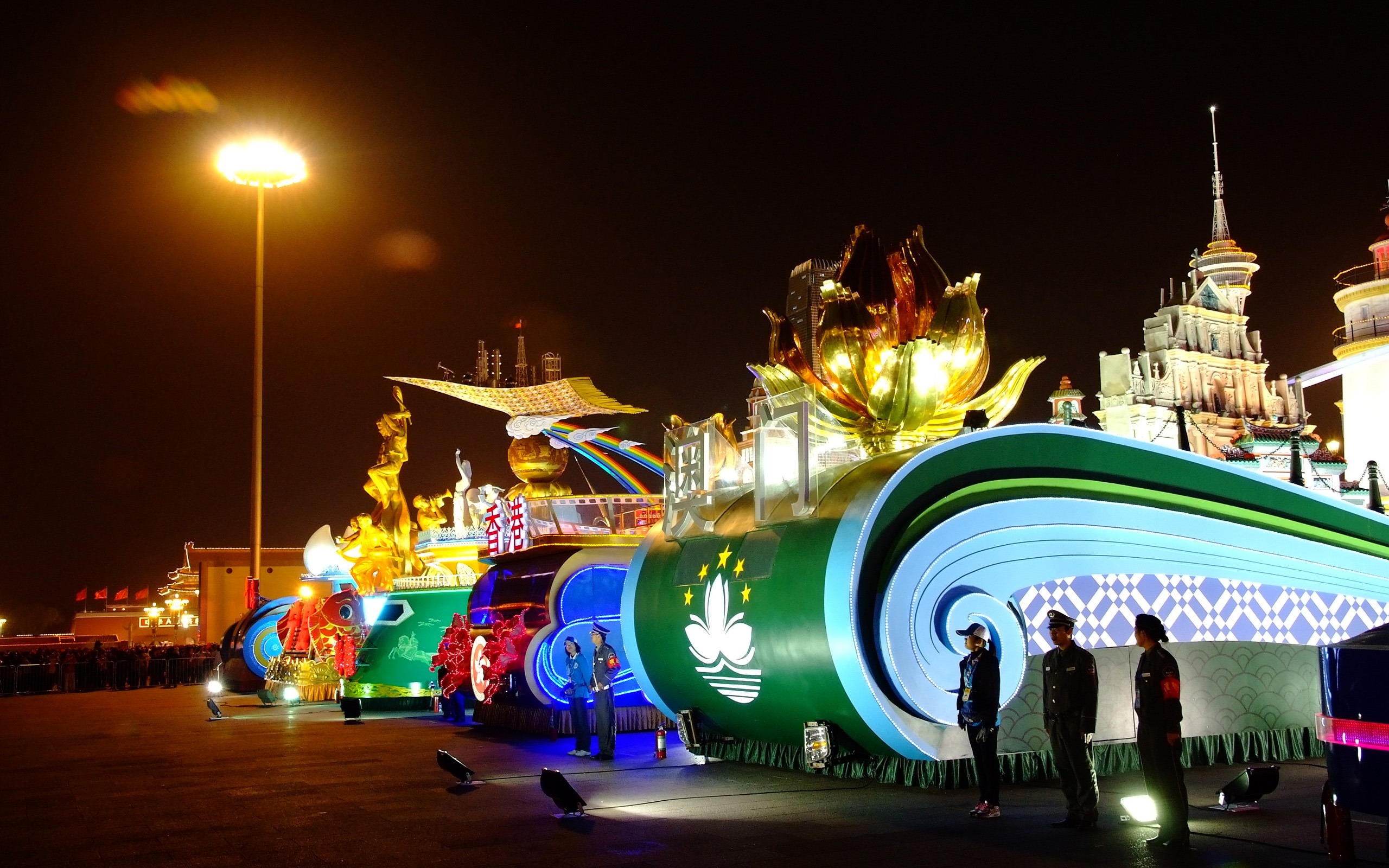 Tiananmen Square colorful night (rebar works) #17 - 2560x1600