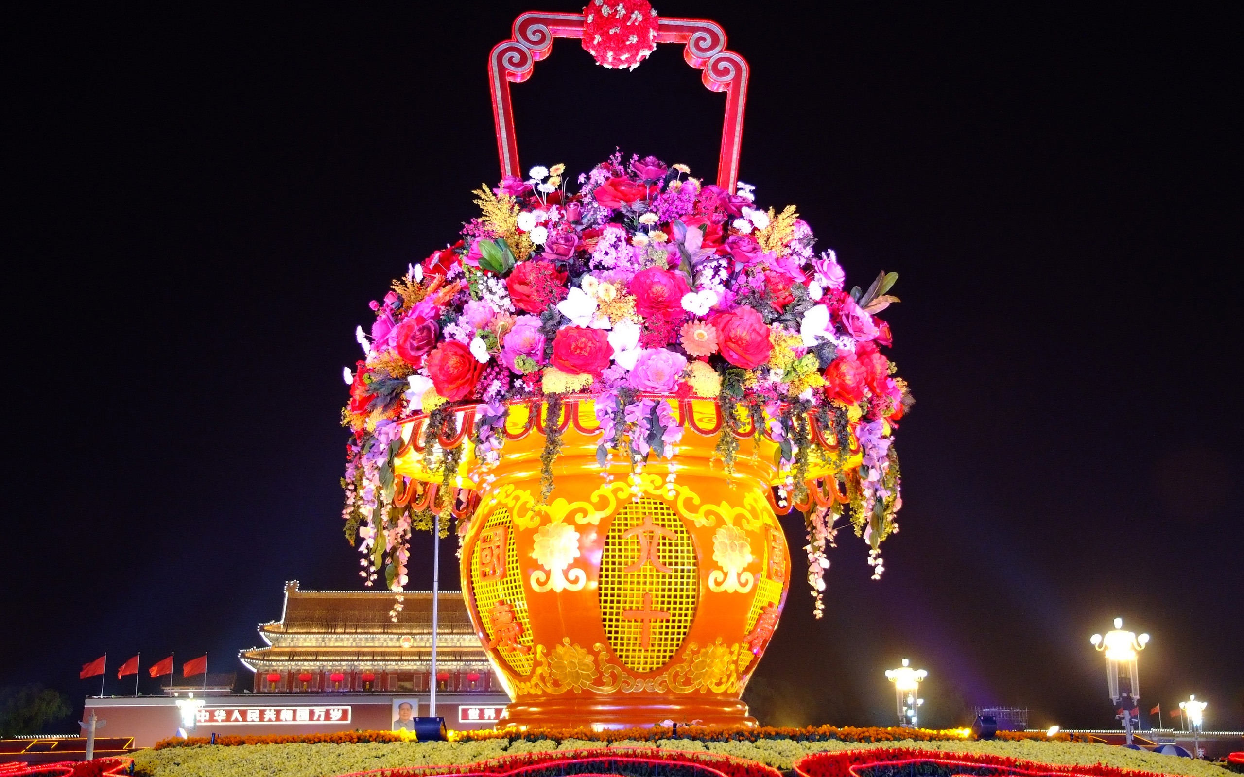 Tiananmen Square colorful night (rebar works) #20 - 2560x1600