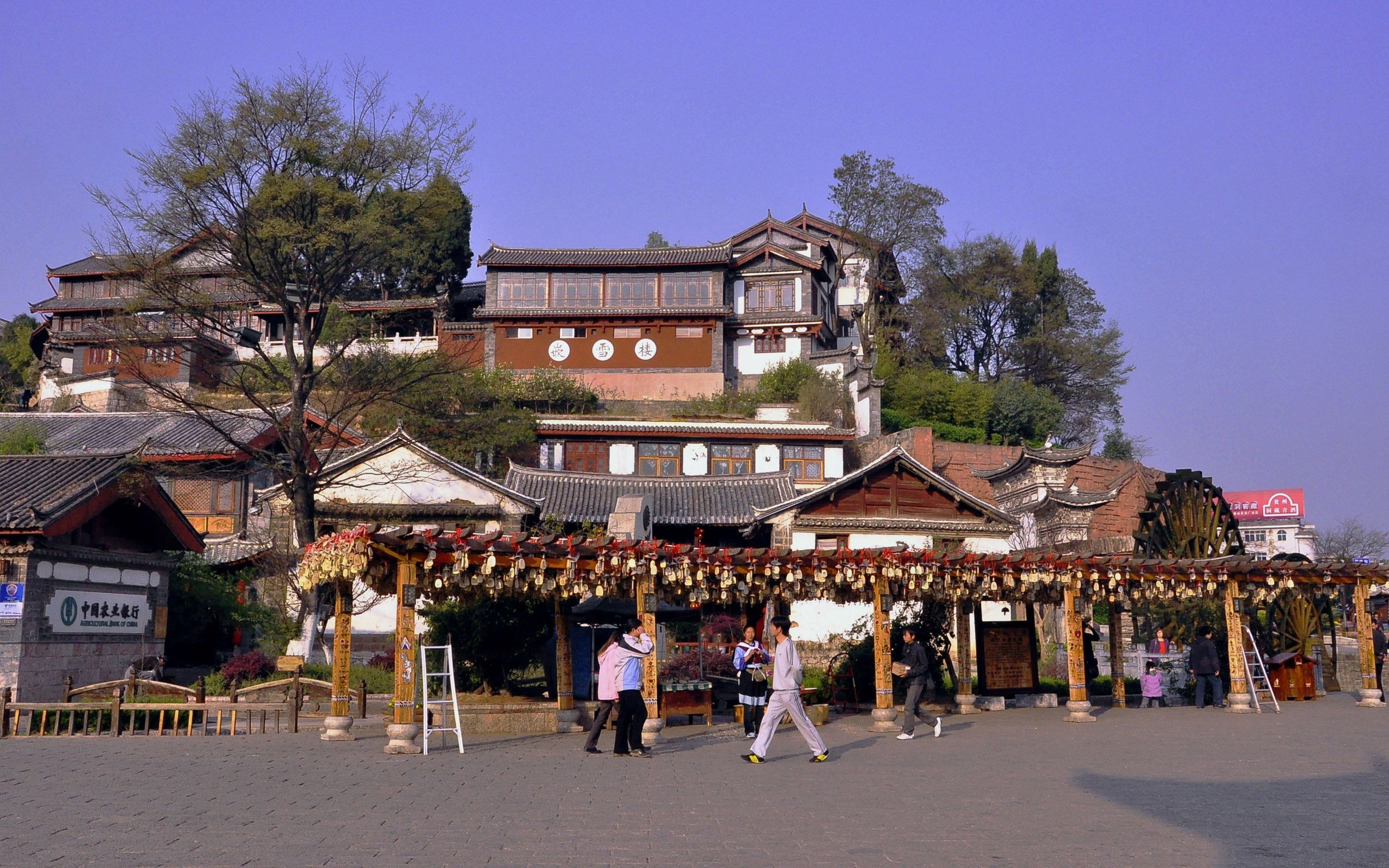 Starobylé město Lijiang atmosféra (2) (starý Hong OK práce) #7 - 2560x1600