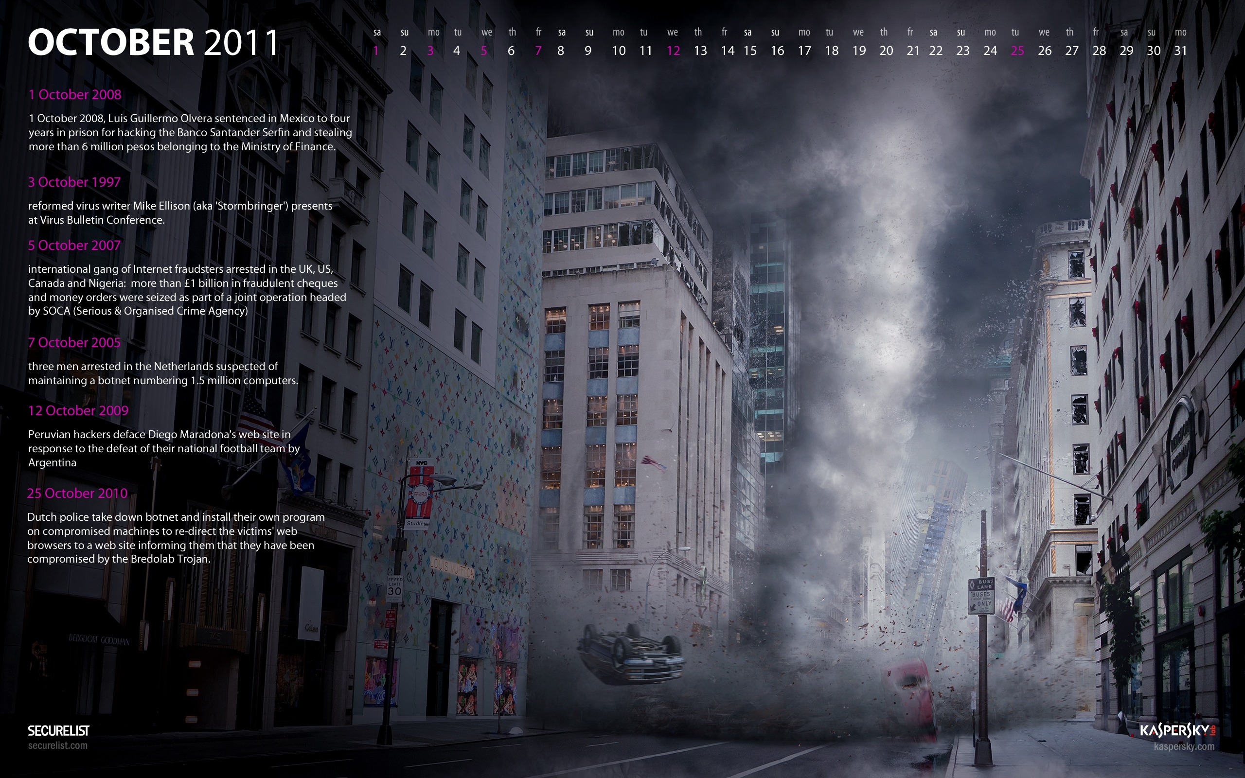 10 2011 Calendario Wallpaper (1) #2 - 2560x1600