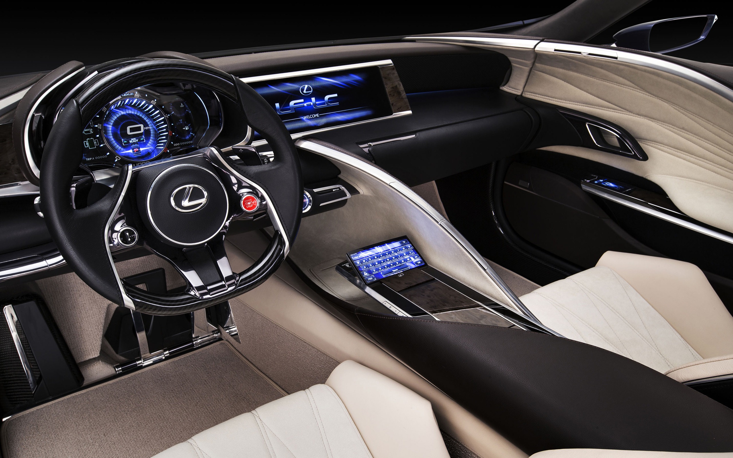 2012 Lexus LF-LC Blue concept 雷克薩斯 藍色概念車 高清壁紙 #14 - 2560x1600