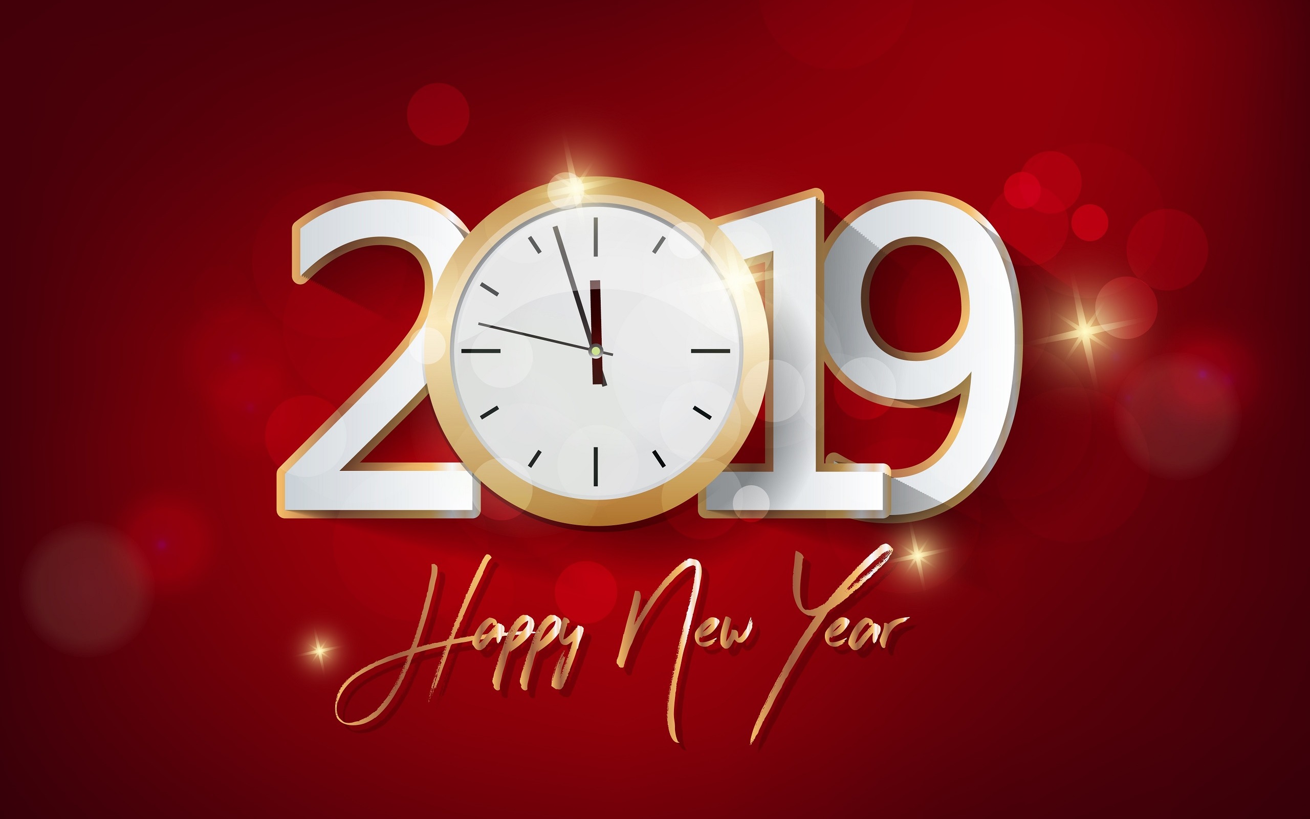 Šťastný nový rok 2019 HD tapety #8 - 2560x1600
