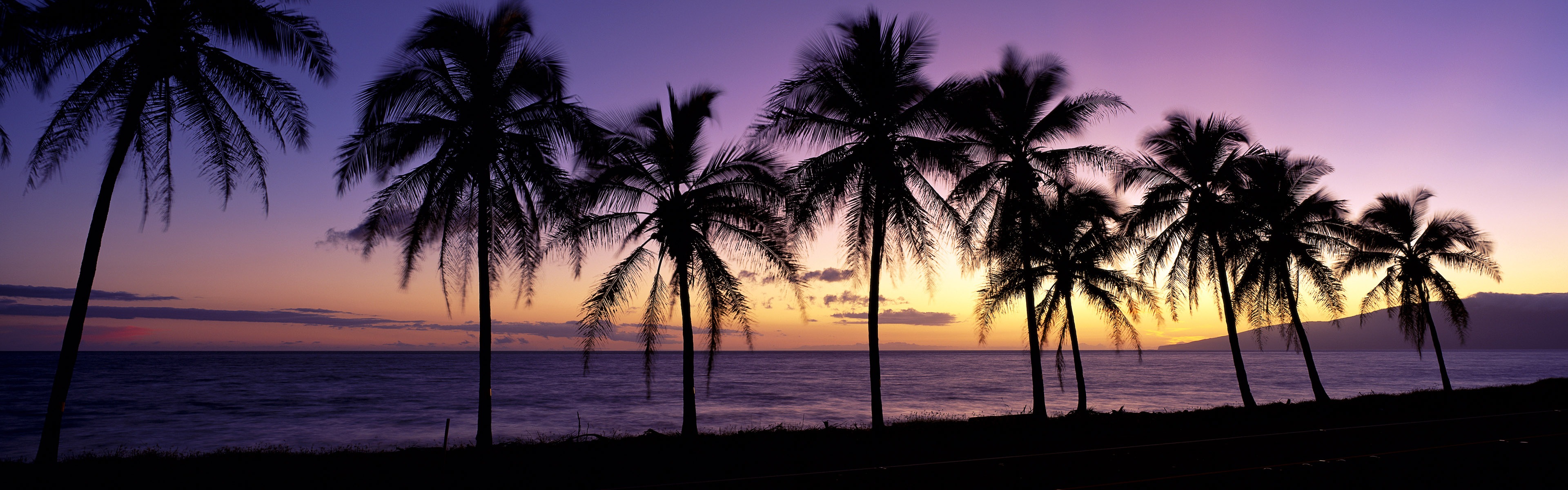 Красивый пляж закат, Windows 8 панорамные картинки на рабочий стол #1 - 3840x1200