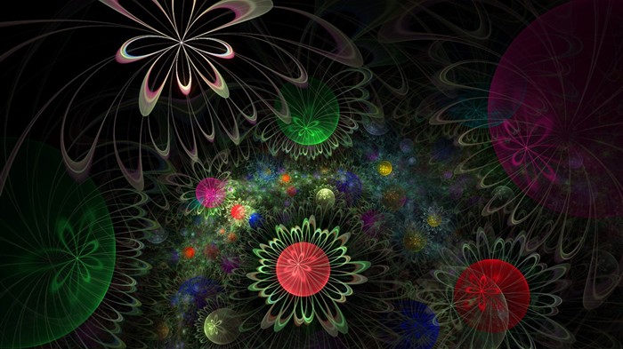 3D rêve abstrait fond d'écran de fleurs #28