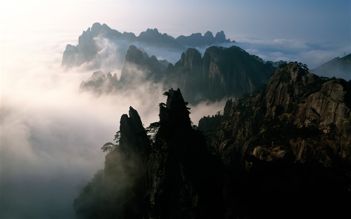 Fond d'écran paysage exquis chinois #1