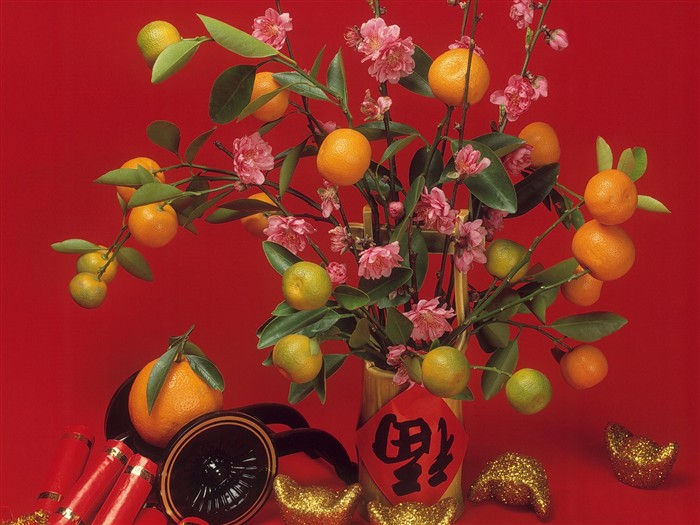 China Viento rojo festivo fondo de pantalla #10