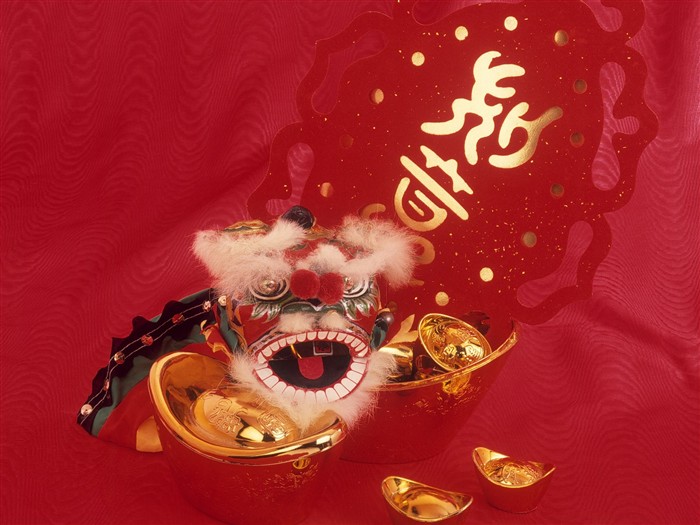 China Viento rojo festivo fondo de pantalla #22