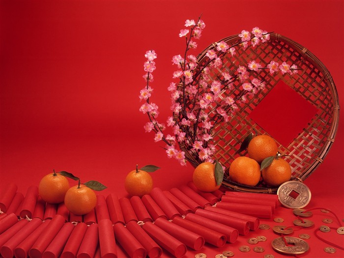 Vent de la Chine papier peint rouge festive #40
