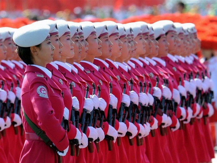National Day military parade on the 60th anniversary of female wallpaper #25