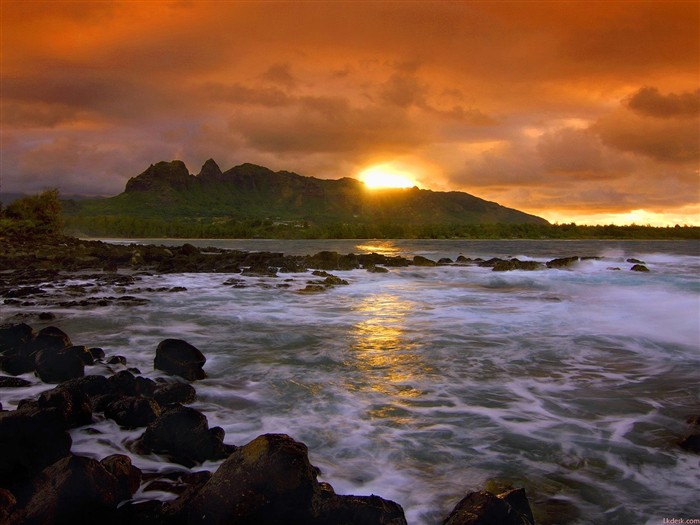 havajské pláži scenérie #4