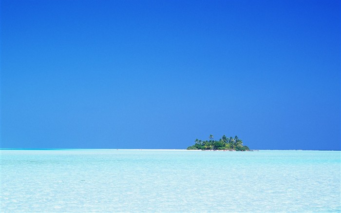 Maledivy vody a modrou oblohu #21
