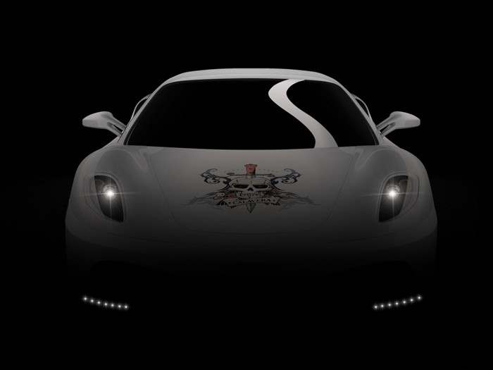 Ferrari F430 Skull White Fonds d'écran #15