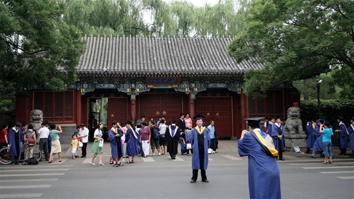 letmý pohled na Peking University (Minghu Metasequoia práce) #11