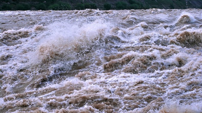 Neustále proudící Žlutá řeka - Hukou Waterfall cestovních poznámek (Minghu Metasequoia práce) #3
