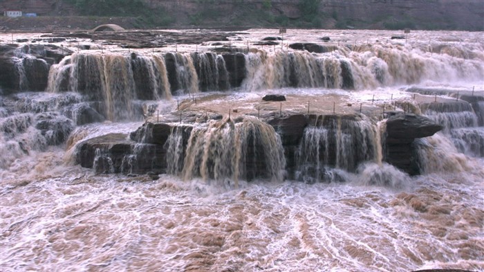 Neustále proudící Žlutá řeka - Hukou Waterfall cestovních poznámek (Minghu Metasequoia práce) #5