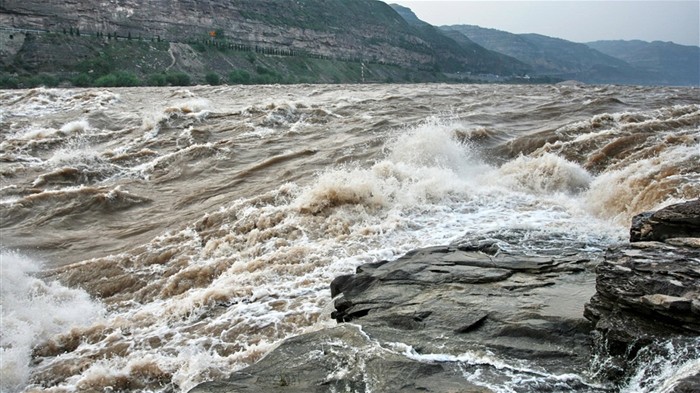 Kontinuierlich fließenden Yellow River - Hukou Waterfall Travel Notes (Minghu Metasequoia Werke) #7