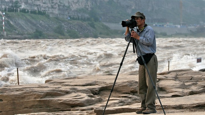 Neustále proudící Žlutá řeka - Hukou Waterfall cestovních poznámek (Minghu Metasequoia práce) #8