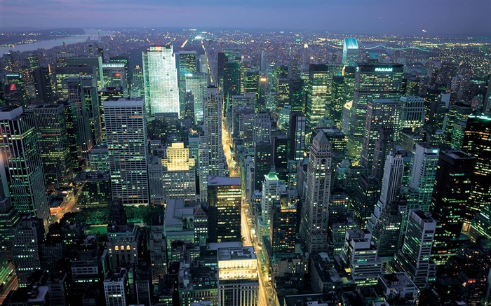 뉴욕 빌딩의 도시들로 붐비 #16