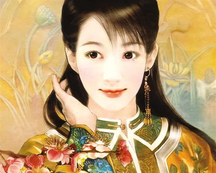 Qing-Dynastie Women Gemälde Wallpaper #2