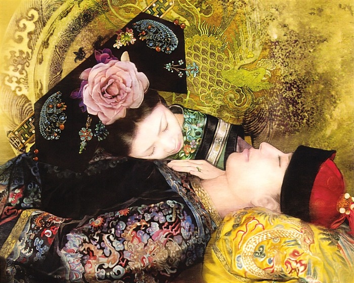 Fond d'écran Peinture Qing dynastie des femmes #7