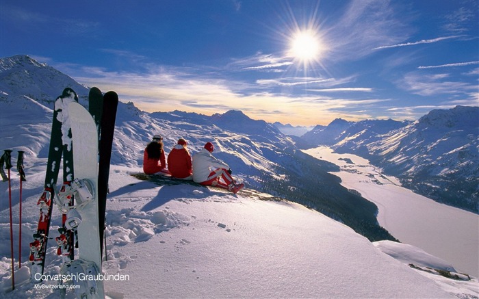 Швейцария Туризм Зимние обои #6