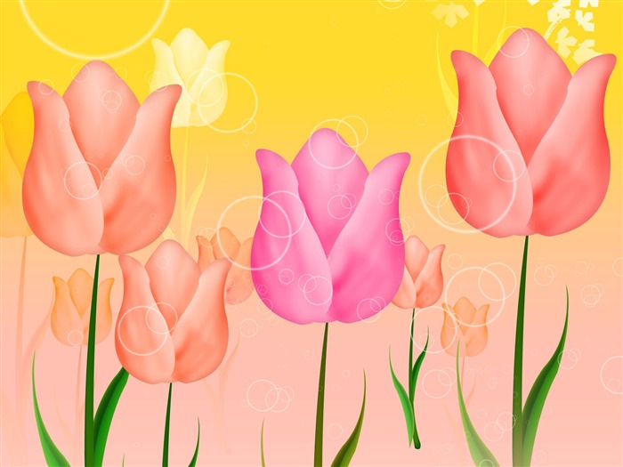 Floral wallpaper illustration design #7