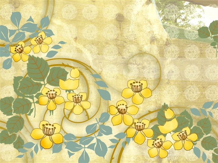 Floral wallpaper illustration design #19