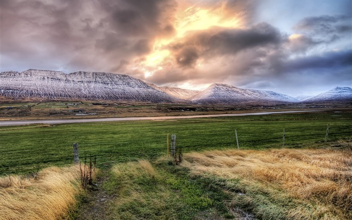 Исландских пейзажей HD обои (1) #7