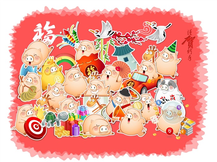 Year of the Pig Theme Wallpaper #11