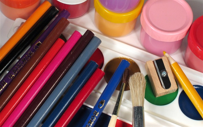Colorful wallpaper paint brushes (1) #4