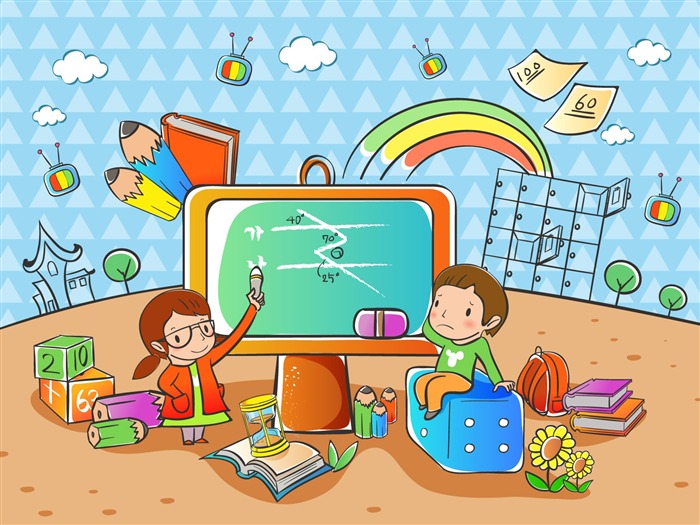 vectores de dibujos animados fondos de escritorio de la infancia (1) #2