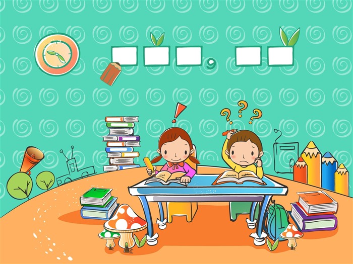 vectores de dibujos animados fondos de escritorio de la infancia (1) #12