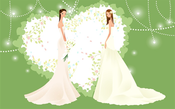 Векторные обои свадьбы невеста (1) #5