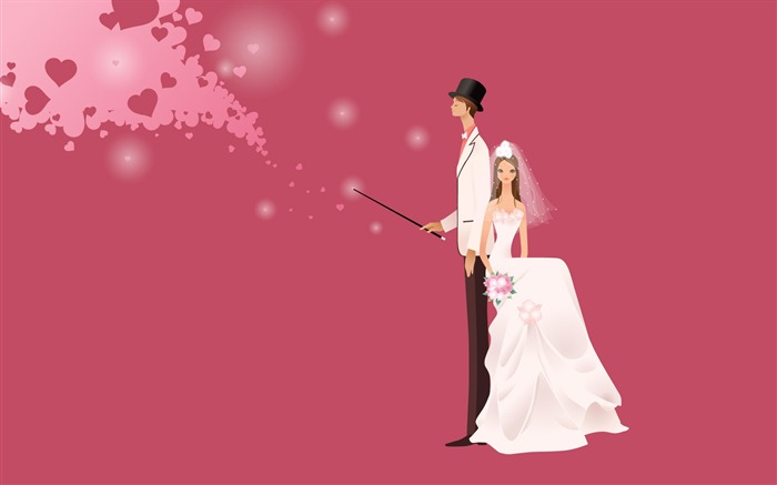 ベクトルの壁紙の結婚式の花嫁 (1) #14