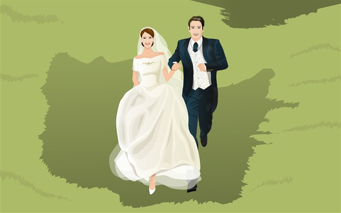 ベクトルの壁紙の結婚式の花嫁 (2) #6