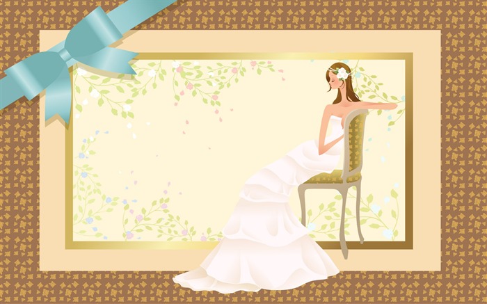 Vektorové wallpaper svatební nevěsta (2) #11